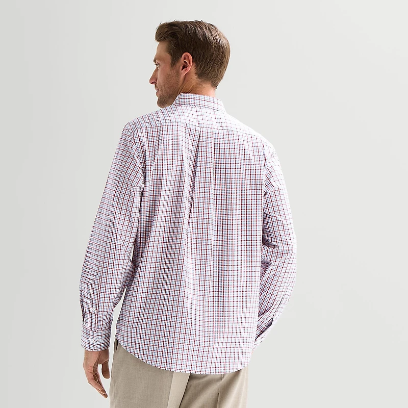 Stafford Floral Mens Long Sleeve Regular Fit Button-Down Shirt