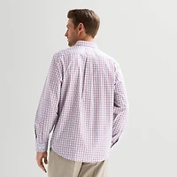 Stafford Floral Mens Long Sleeve Regular Fit Button-Down Shirt