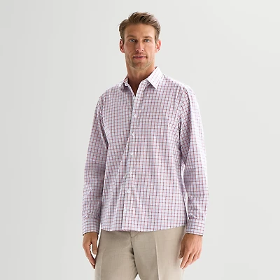Stafford Floral Mens Long Sleeve Regular Fit Button-Down Shirt