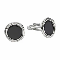 Love Knot Onyx Stone Cuff Links