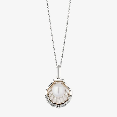 Enchanted Disney Fine Jewelry Womens Diamond Accent White Sterling Silver 18 Inch Pendant Necklace