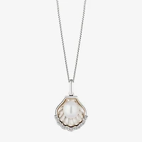 Enchanted Disney Fine Jewelry Womens Diamond Accent White Sterling Silver 18 Inch Pendant Necklace