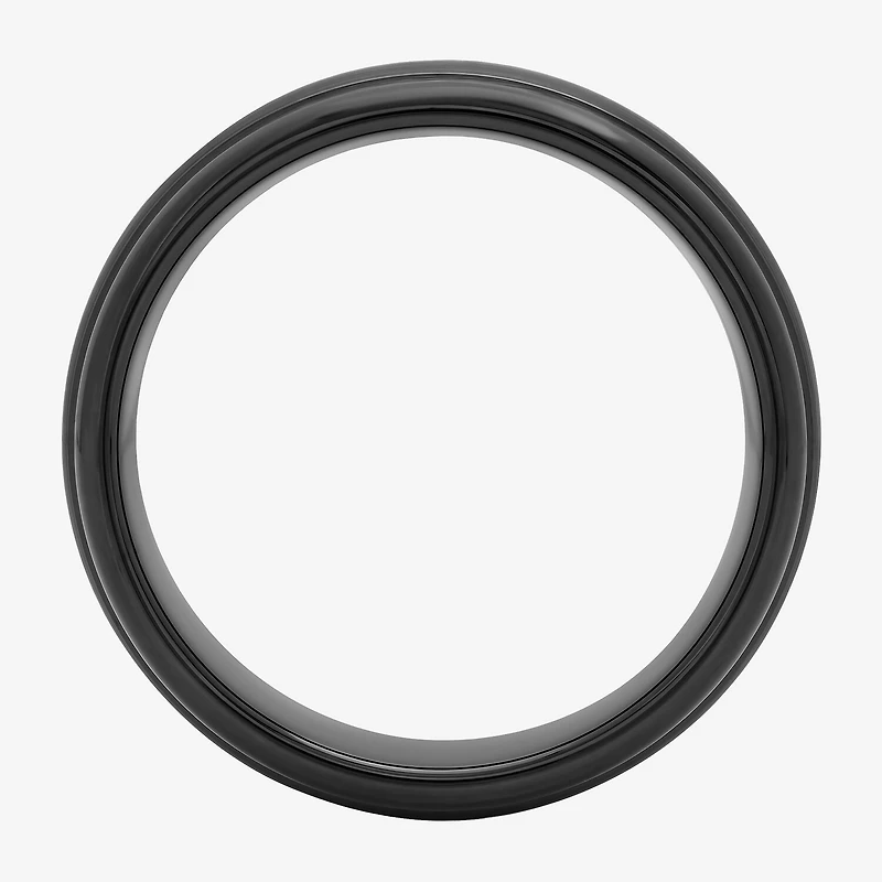 Men's 6mm Black Tungsten Carbide Ring