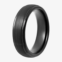 Men's 6mm Black Tungsten Carbide Ring