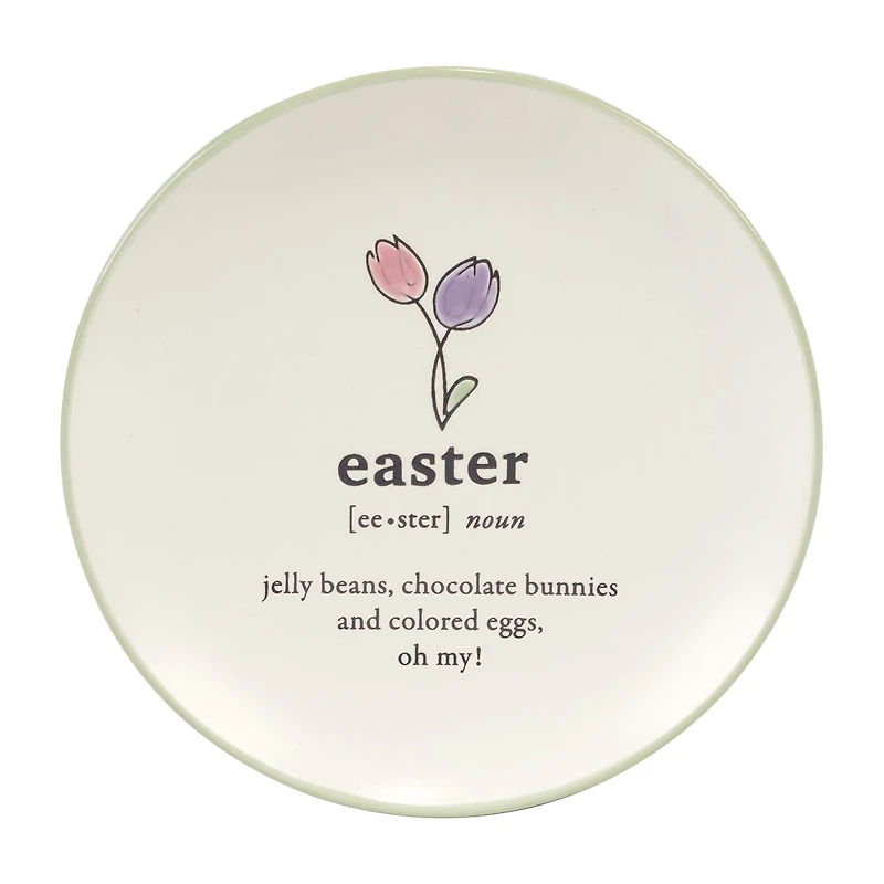 Certified International Easter Words 4-pc. Stoneware Appetizer Plate