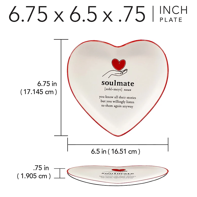 Certified International Valentine's Day 4-pc. Stoneware Appetizer Plate