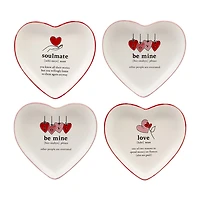 Certified International Valentine's Day 4-pc. Stoneware Appetizer Plate