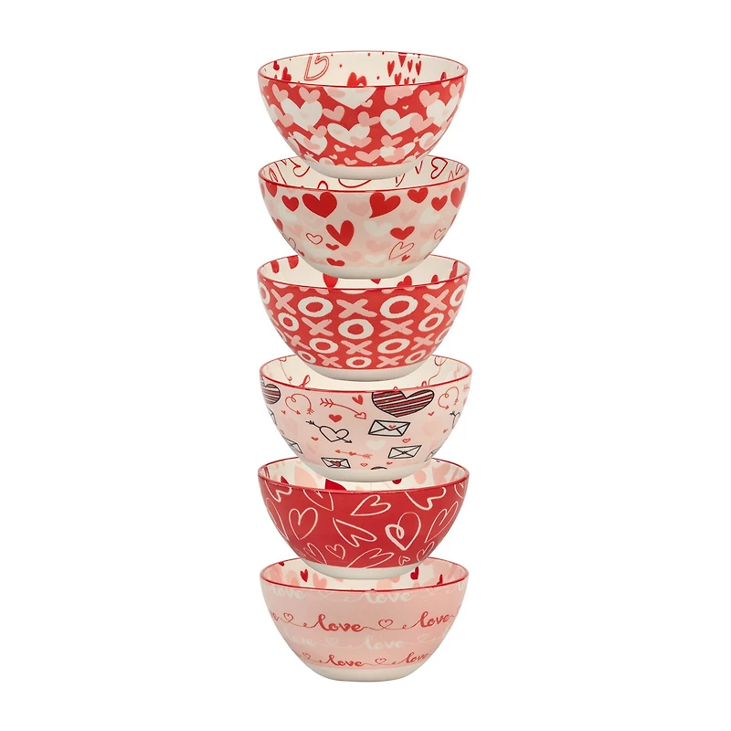 Certified International Valentine's Day 6-pc. Porcelain Cereal Bowl