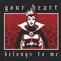 Disney Villians Your Heart Belongs To Me Tee Womens Juniors Crew Neck Short Sleeve Regular Fit Evil Queen Snow White Graphic T-Shirt