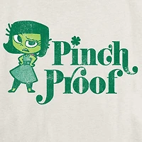 Envy Pinch Proof Tee Womens Juniors Crew Neck Short Sleeve Regular Fit Inside Out Graphic T-Shirt