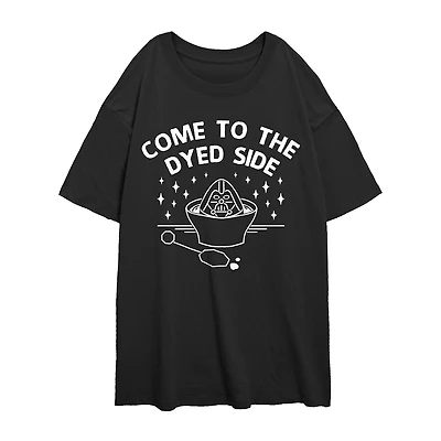 Womens Juniors Crew Neck Short Sleeve Regular Fit Star Wars Graphic T-Shirt