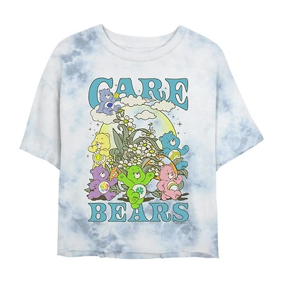 Cropped Tee Womens Juniors Crew Neck Short Sleeve Regular Fit Care Bears Nickelodeon Graphic T-Shirt