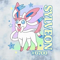 Pokemon Sylveon Cropped Tee Womens Juniors Crew Neck Short Sleeve Regular Fit Graphic T-Shirt