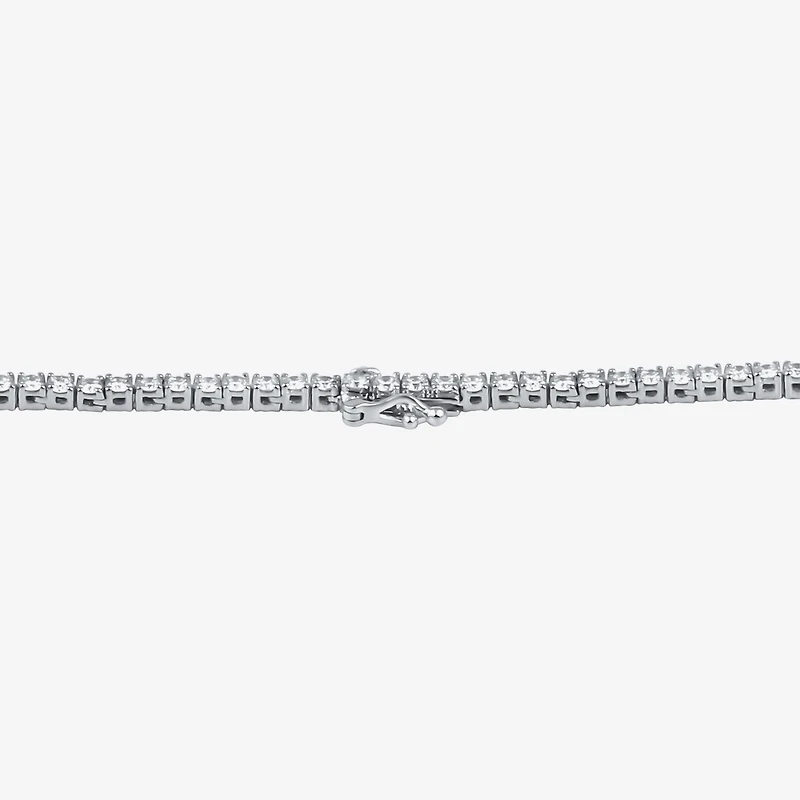 (F / Si1) Womens White Diamond 10K Gold 16 Inch Tennis Necklace