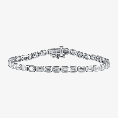(F / Si1) Womens 5 CT. T.W. Lab Grown White Diamond 10K Gold 7 Inch Tennis Bracelet