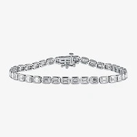 (F / Si1) Womens 5 CT. T.W. Lab Grown White Diamond 10K Gold 7 Inch Tennis Bracelet