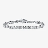 (F / Si1) Womens 5 CT. T.W. Lab Grown White Diamond 10K Gold 7 Inch Tennis Bracelet