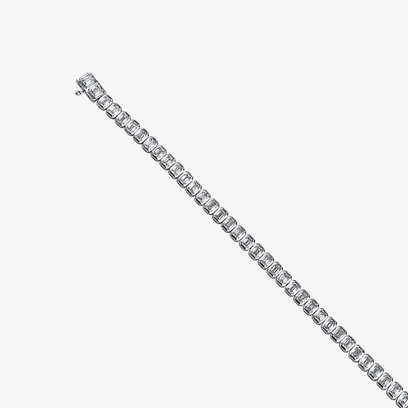 (F / Si1) Womens 5 CT. T.W. Lab Grown White Diamond 10K Gold 7 Inch Tennis Bracelet