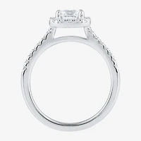 (G / I1) Womens 2 1/2 CT. T.W. Lab Grown White Diamond 10K Gold Halo Engagement Ring