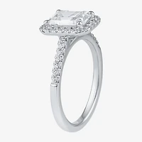(G / I1) Womens 2 1/2 CT. T.W. Lab Grown White Diamond 10K Gold Halo Engagement Ring