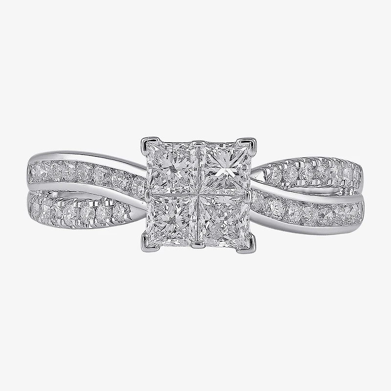(G / I1) Womens 1 CT. T.W. Lab Grown White Diamond 10K Gold Engagement Ring