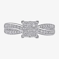 (G / I1) Womens 1 CT. T.W. Lab Grown White Diamond 10K Gold Engagement Ring