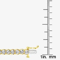 Womens 1/4 CT. T.W. Lab Grown White Diamond Sterling Silver 7.25 Inch Tennis Bracelet