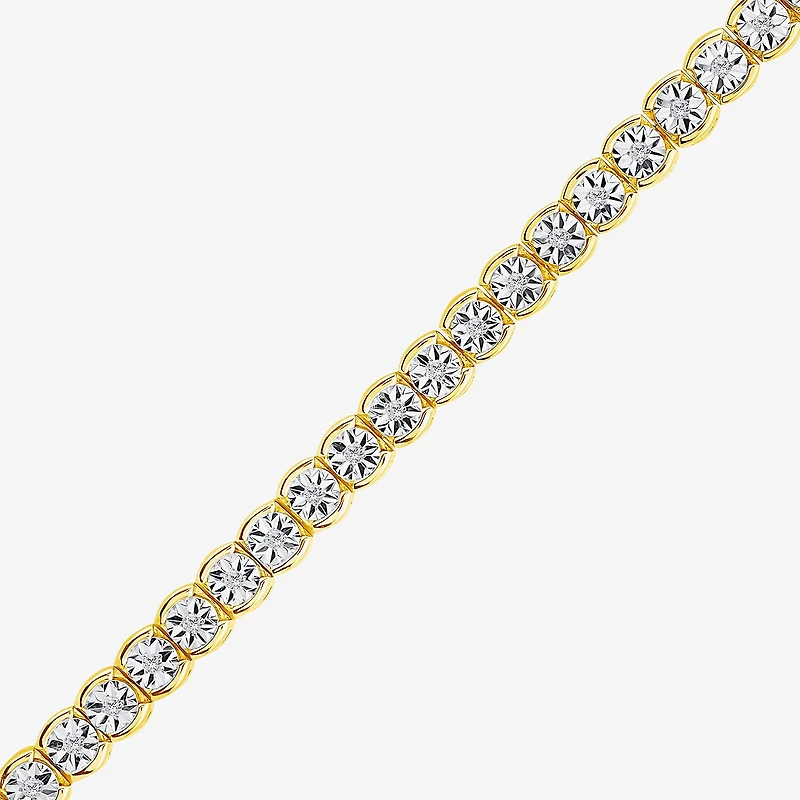 Womens 1/4 CT. T.W. Lab Grown White Diamond Sterling Silver 7.25 Inch Tennis Bracelet