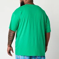 St. John's Bay Mens Crew Neck Short Sleeve Big and Tall Pajama Top