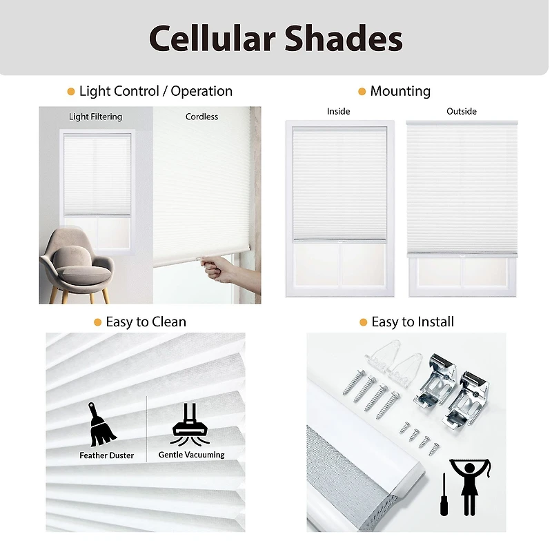 Cut-to-Width Cordless Cellular Shade