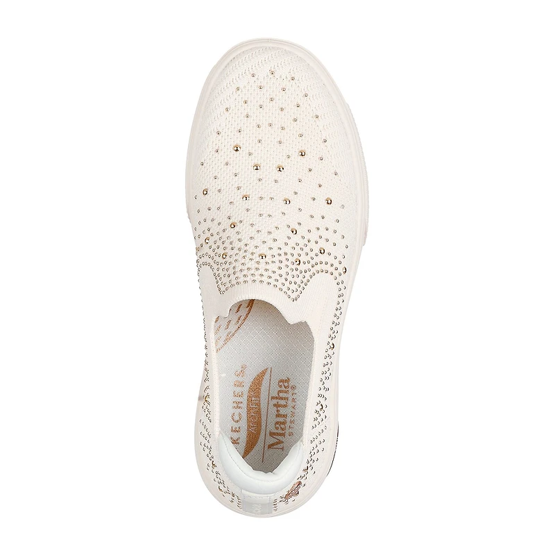 Skechers Arch Fit Arcade Martha Stewart Womens Round Closed Toe Slip-On Shoe