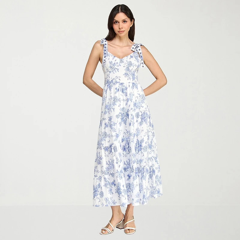 Trixxi Womens Juniors Sweetheart Neck Sleeveless Floral A-Line Dress