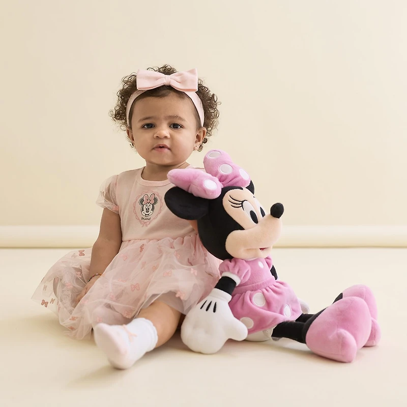 Baby Girls Short Sleeve Minnie Mouse A-Line Dress