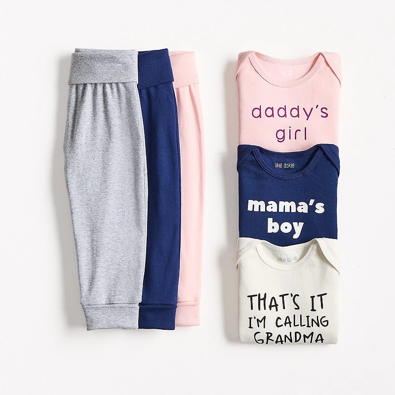 Okie Dokie Baby Unisex Crew Neck Short Sleeve Rib Bodysuit
