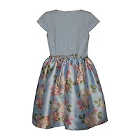 Bonnie Jean Big Kid Girls Plus Short Sleeve Cap Fit + Flare Dress