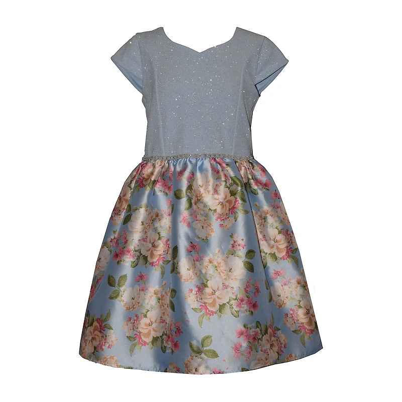 Bonnie Jean Big Kid Girls Plus Short Sleeve Cap Fit + Flare Dress