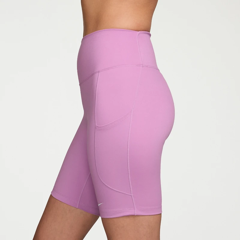 Nike Womens 8" High Rise Stretch Fabric Moisture Wicking Bike Short