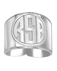 Personalized Circle Block Monogram Ring