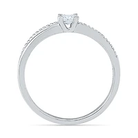 Promise My Love Womens 1/6 CT. T.W. Natural White Diamond 10K Gold Ring