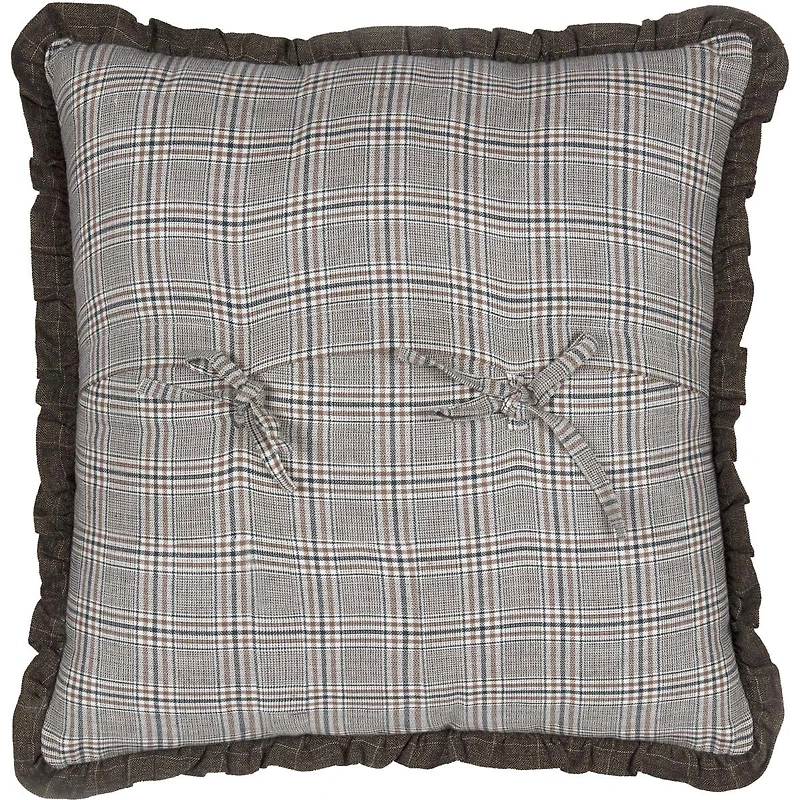 VHC Brands Sheridan Rustic Brown 18x18 Throw Pillow