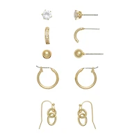 Mixit Womens 5 Pair Earring Set