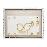 Mixit Womens 5 Pair Earring Set