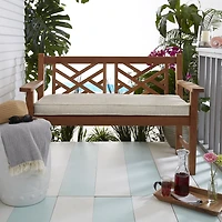 Mozaic Company 60''X19''X3'' Bench Corded Patio Seat Cushion - Cast Silver