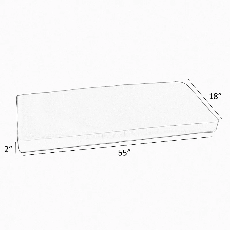 Mozaic Company Sunbrella Bench Cushion Corded