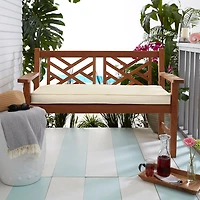 Mozaic Company 60''X19''X3'' Bench Corded Patio Seat Cushion - Natural