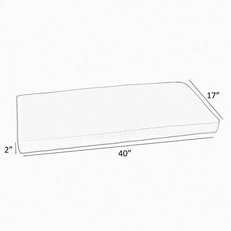 Mozaic Company Sunbrella Bench Cushion Corded
