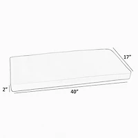 Mozaic Company Sunbrella Bench Cushion Corded