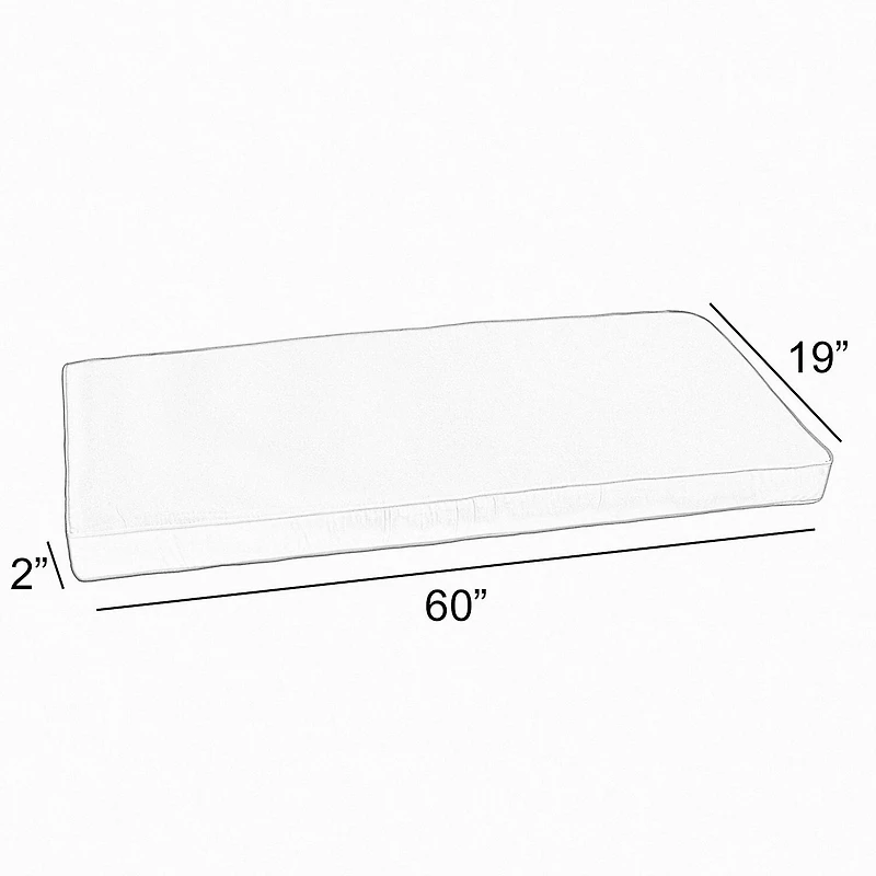 Mozaic Company Sunbrella Bench Cushion Corded