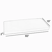 Mozaic Company Sunbrella Bench Cushion Corded