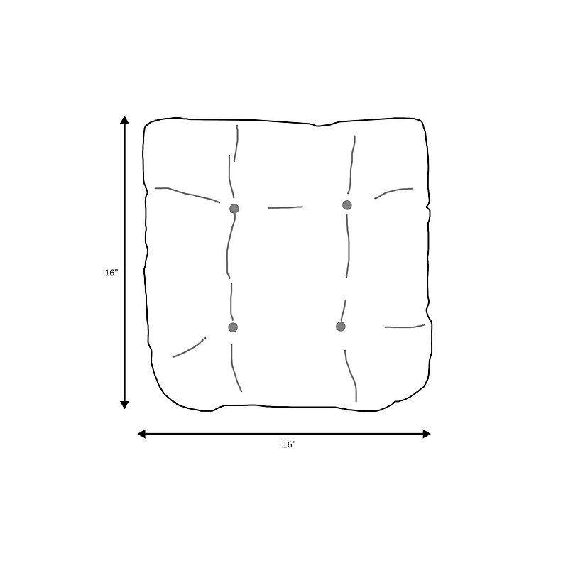 Mozaic Company Tufted U-Shaped Solid Seat Cushion